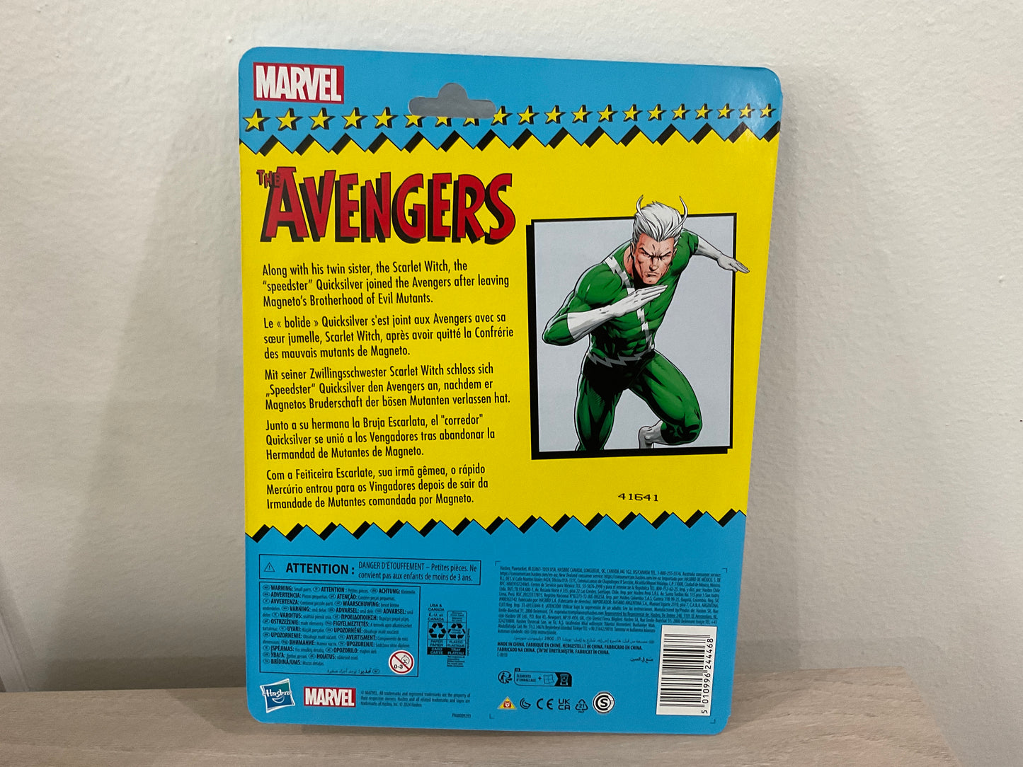 Marvel Legends Series Quicksilver, Retro Marvel Comics Collectible Action Figure