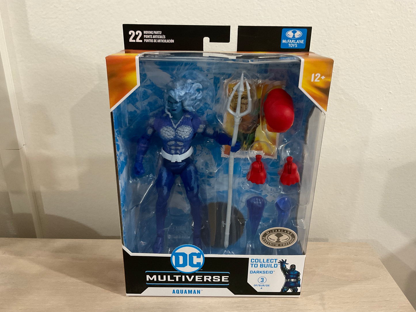 DC Multiverse Aquaman (Justice League Task Force) Platinum Edition 7-Inch Action Figure with Darkseid BAF Piece
