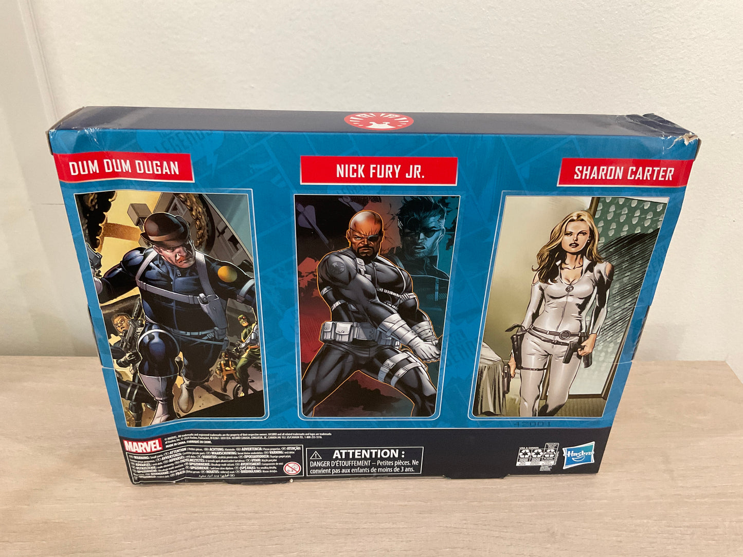 Marvel Legends Series S.H.I.E.L.D. 3-Pack – Dum Dum Dugan, Sharon Carter & Nick Fury Jr. 6" Figures (Damaged Packaging 1)