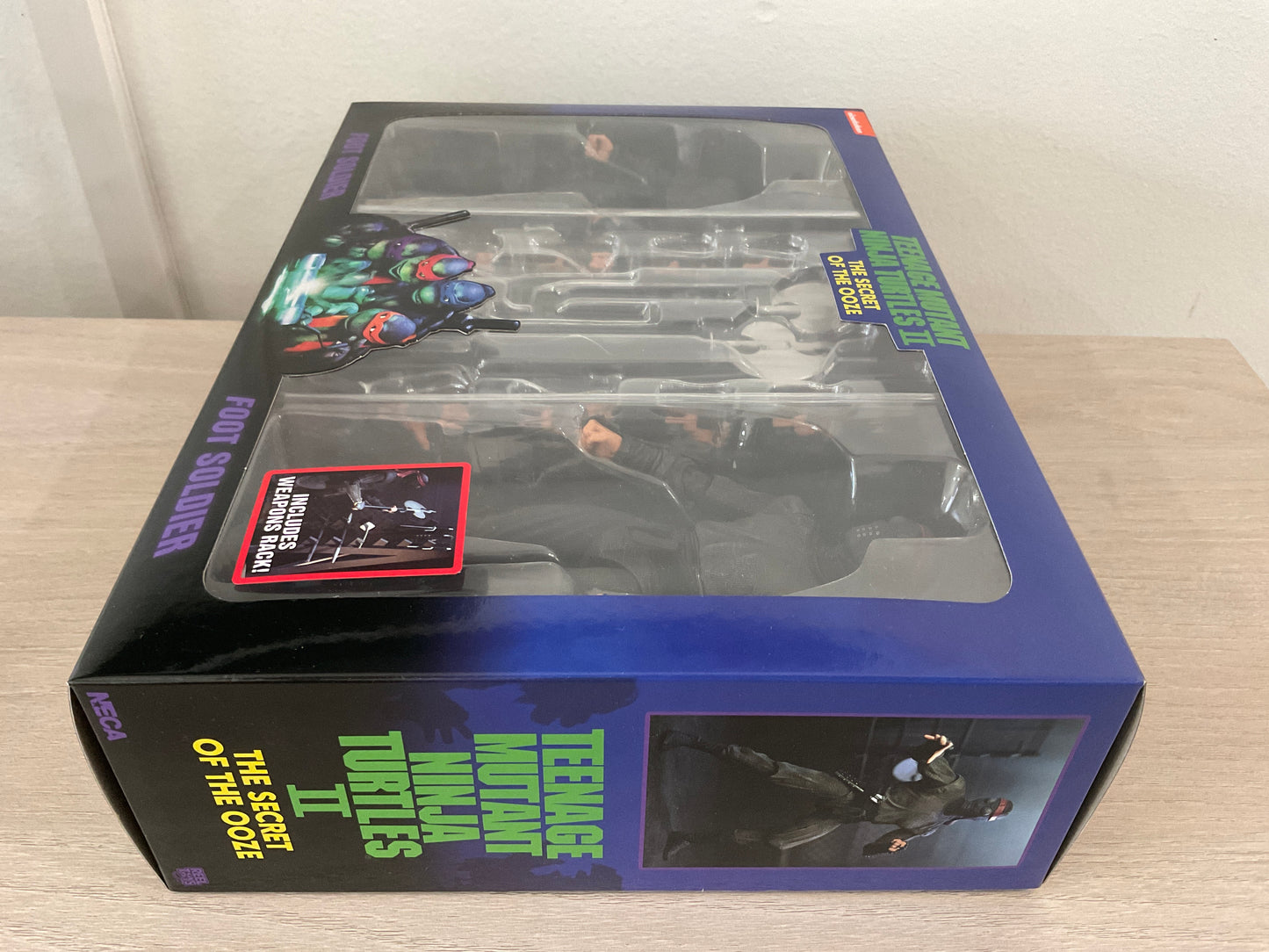 TMNT Secret of the Ooze Foot Soldier 7-In 2-Pack with Weapons Rack NECA