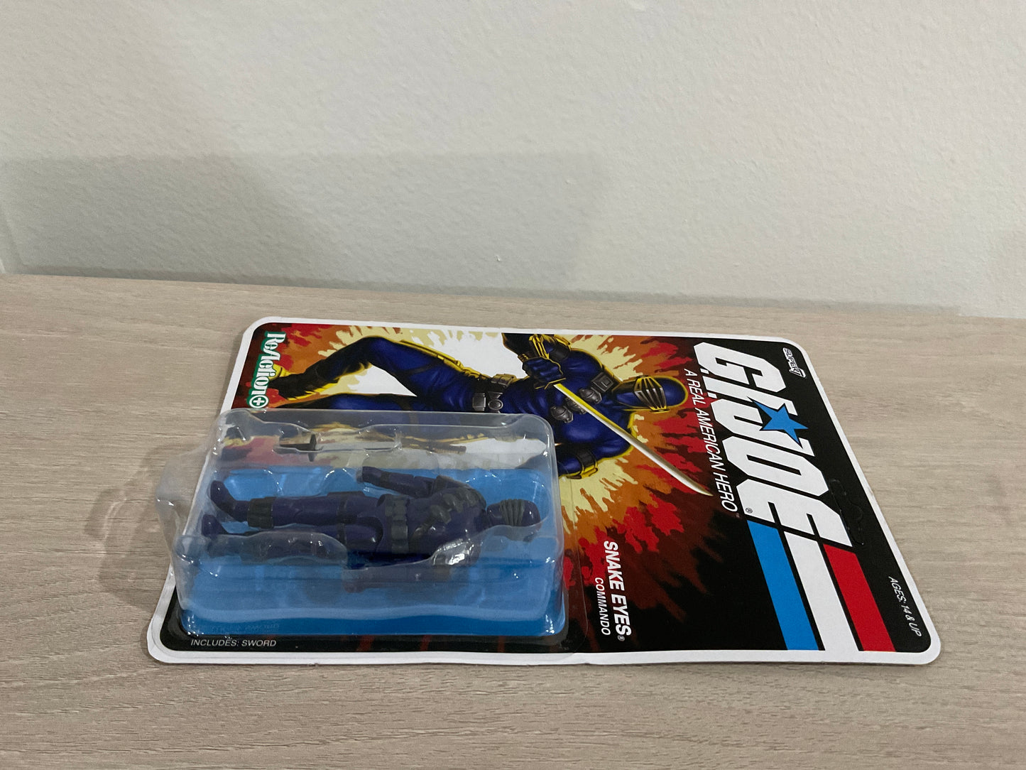 Super7 G.I. Joe Reaction+ Wave 03 (Cartoon) - Snake Eyes (Cartoon) Action Figure - Substandard Card 1