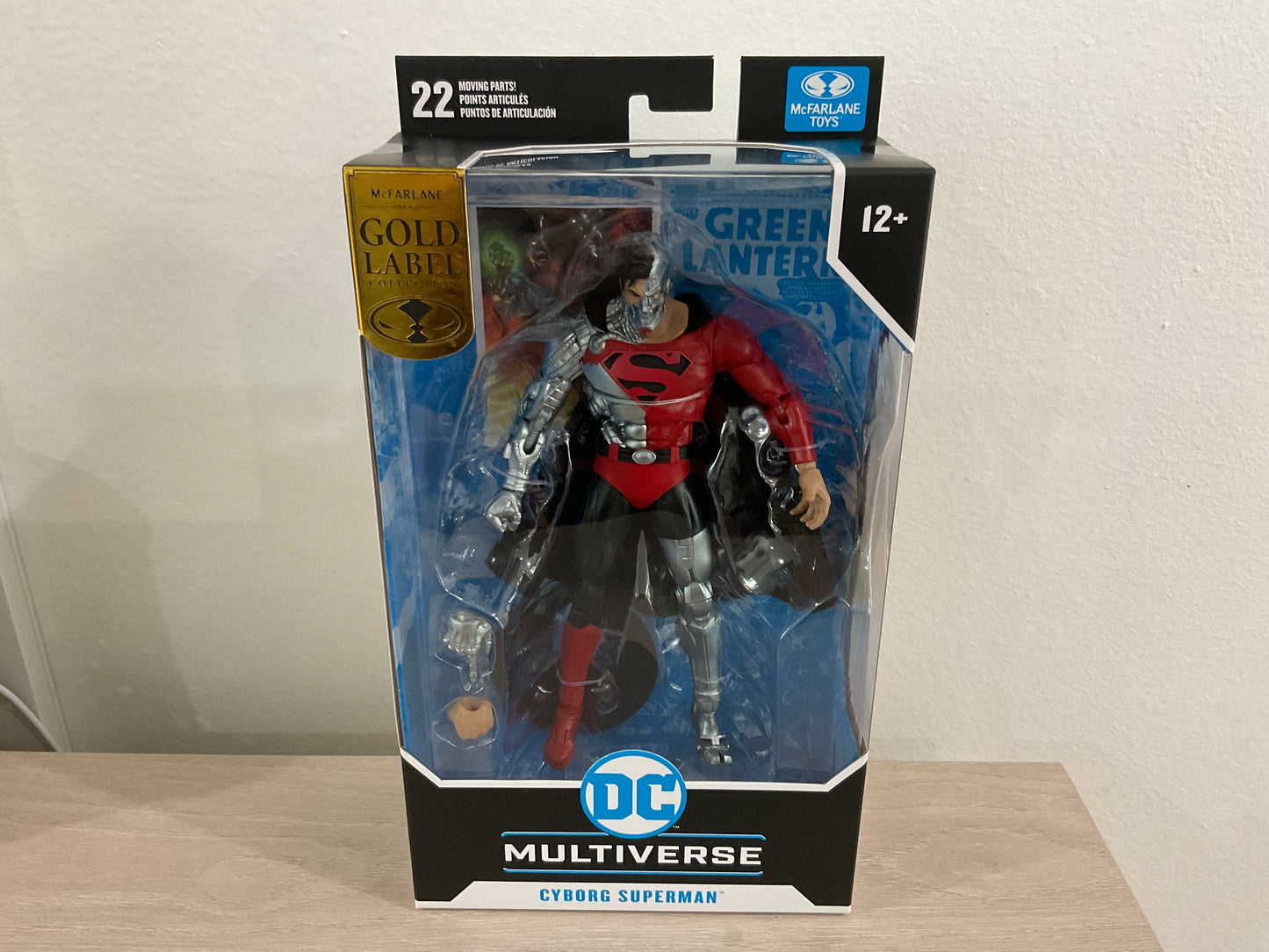 DC Multiverse Cyborg Superman action figure in packaging on a neutral background