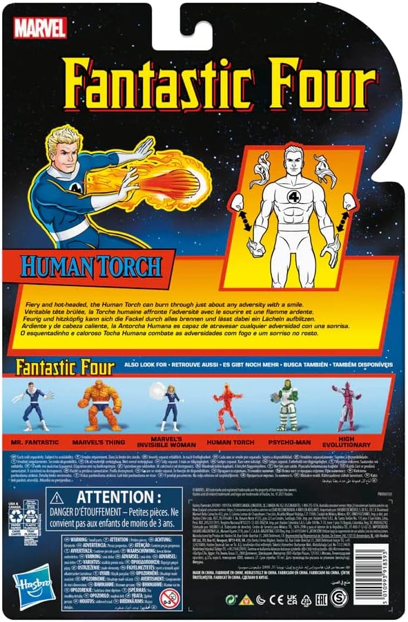 Marvel Legends Series Fantastic Four Retro Human Torch Johnny Storm