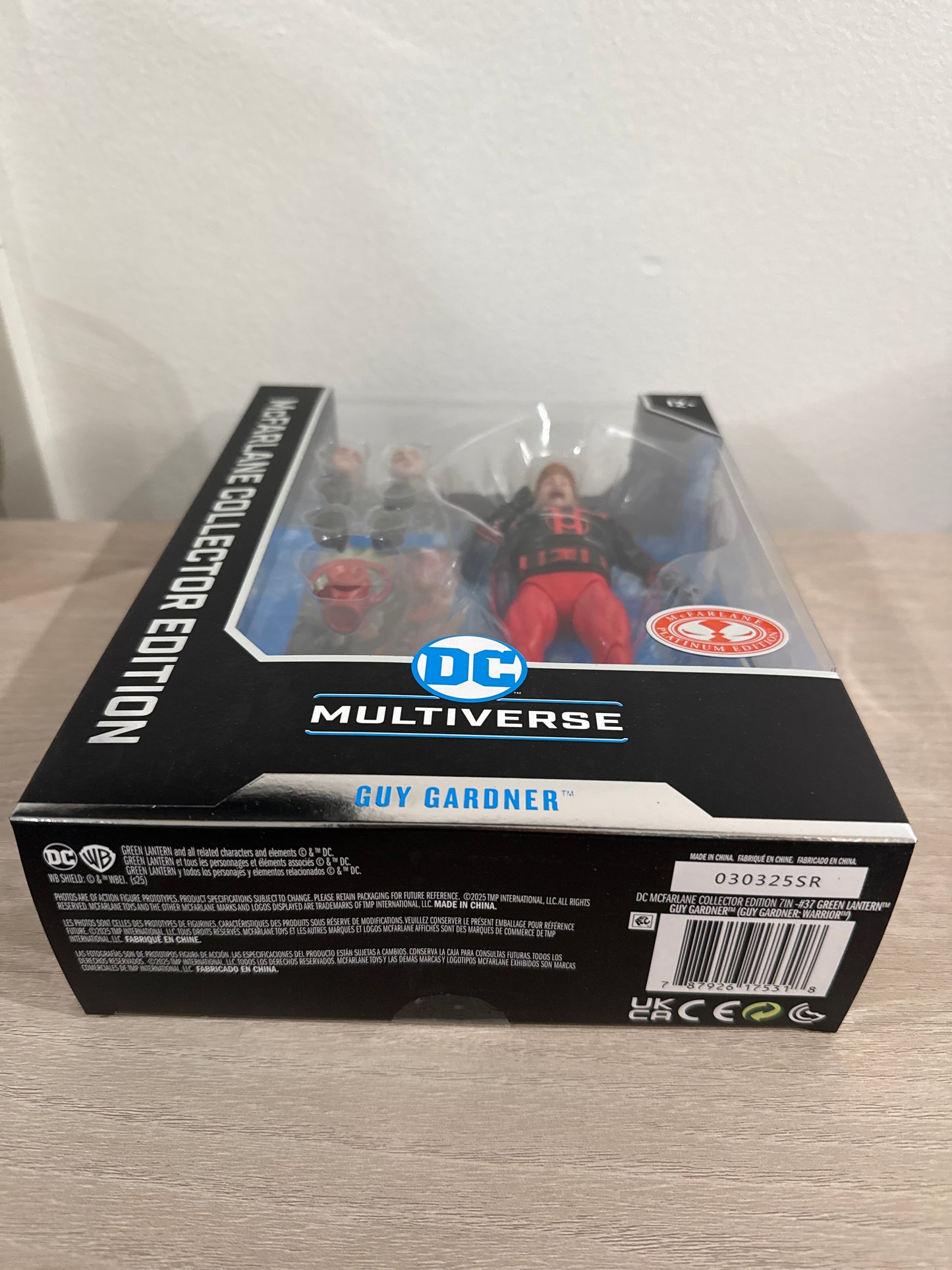 DC Multiverse Green Lantern Guy Gardner (Red Lantern) 7" Figure - Chase Red Platinum