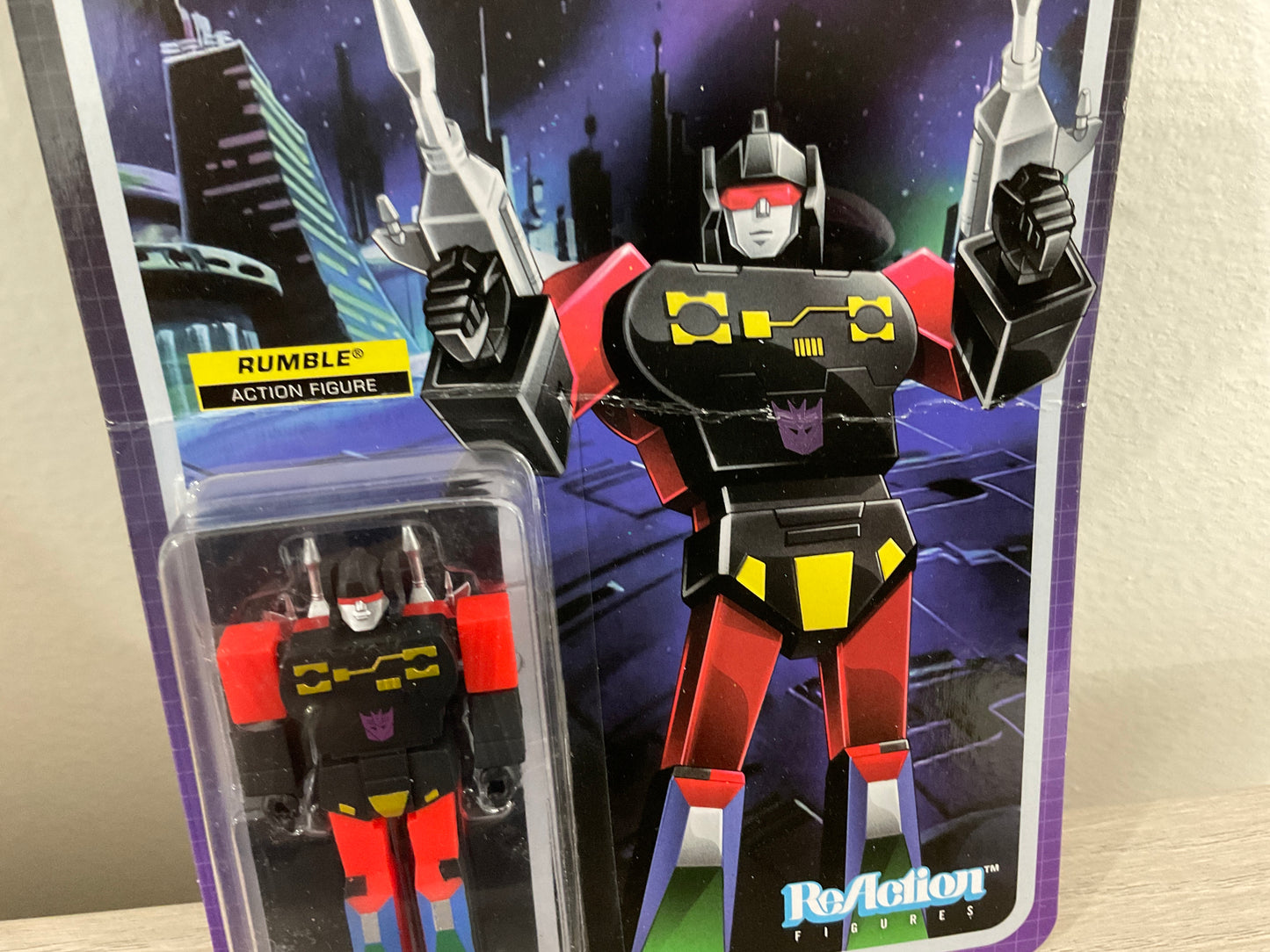 Super7 ReAction Transformers – Rumble (Red) 3.75-Inch Action Figure (Substandard)