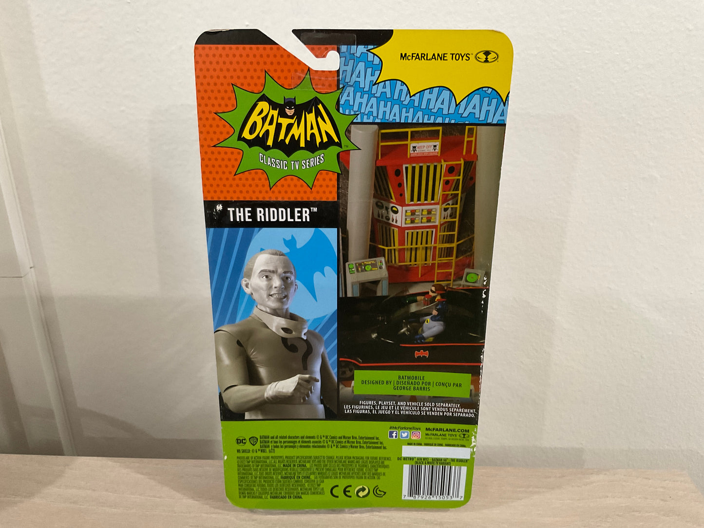 DC Retro Batman 66 The Riddler (Black & White TV Variant) 6-Inch Action Figure (Substandard)