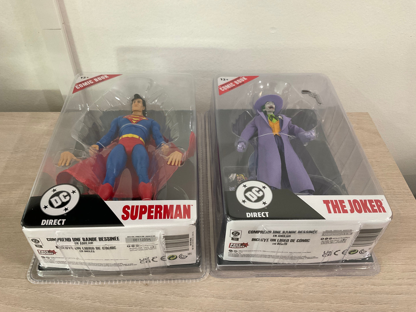 Superman (Zero Hour) & The Joker (Crisis on Infinite Earths) – Page Punchers 7″ Collector Bundle w/ Comics (2-Figure Set)