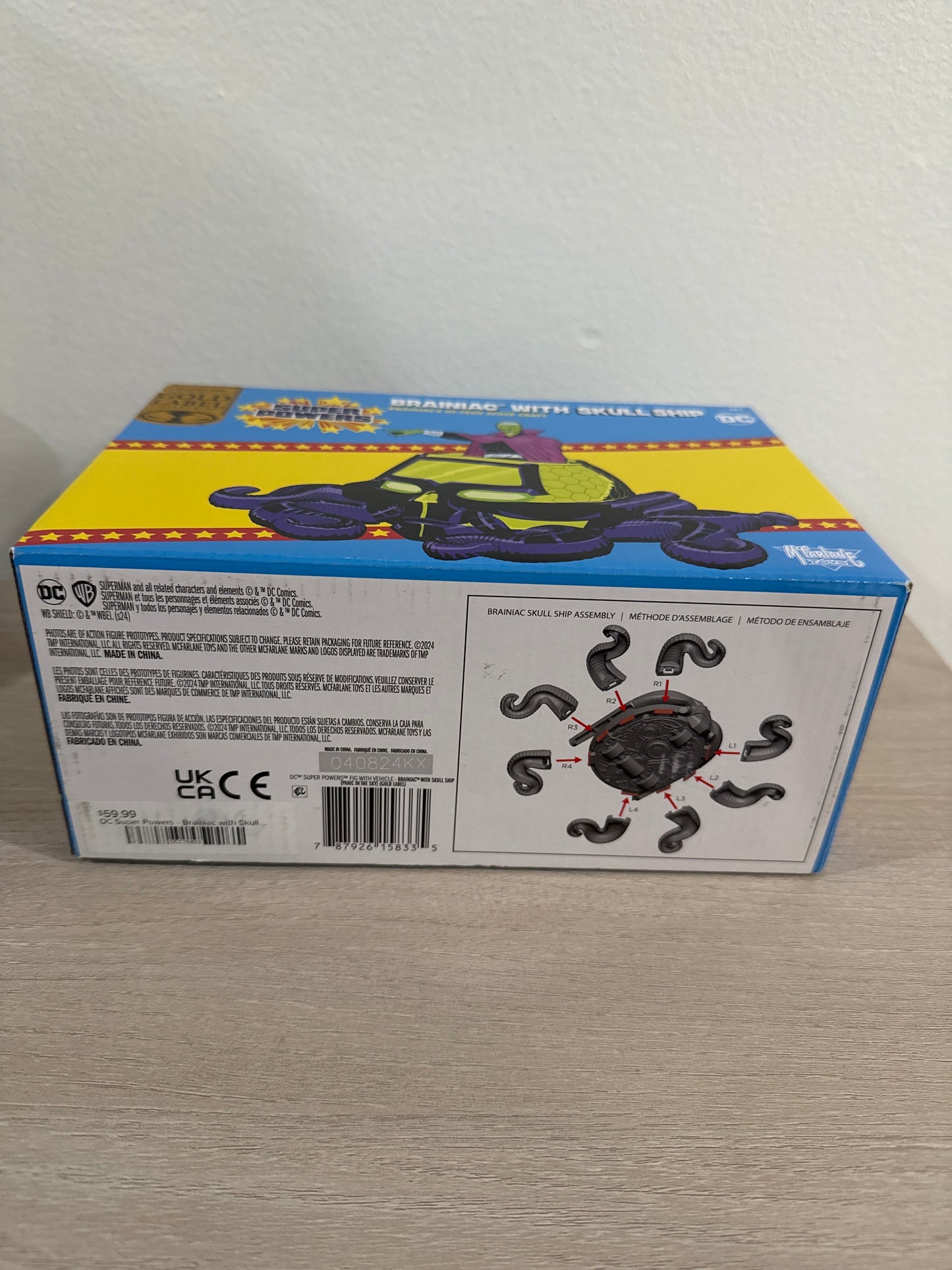 Brainiac w/Skull Ship: Panic in the Sky (DC Super Powers) Gold Label 4.5" Figure & Vehicle (Substandard)