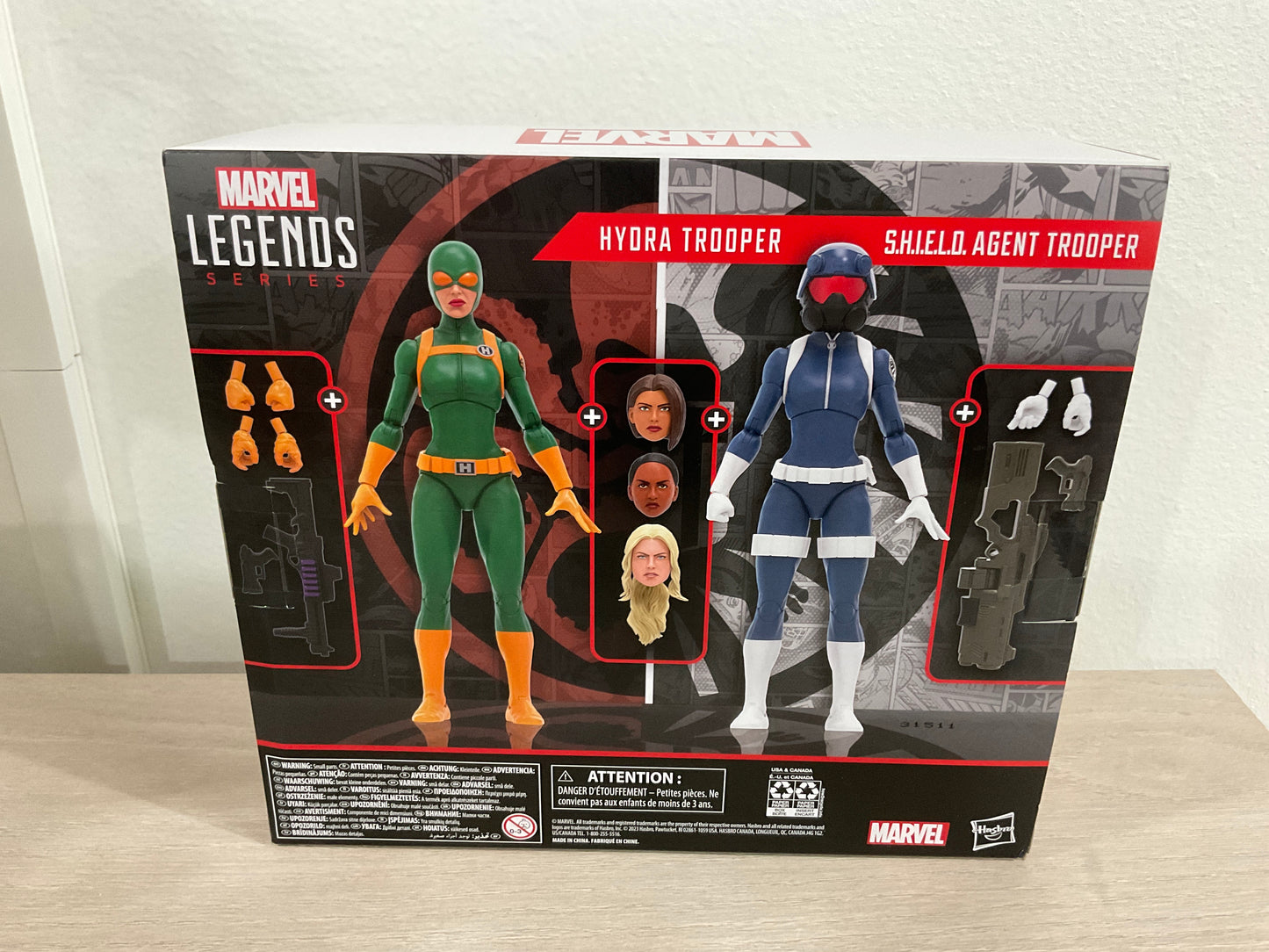 Hasbro Marvel Legends Series S.H.I.E.L.D. Agent Trooper and Hydra Trooper