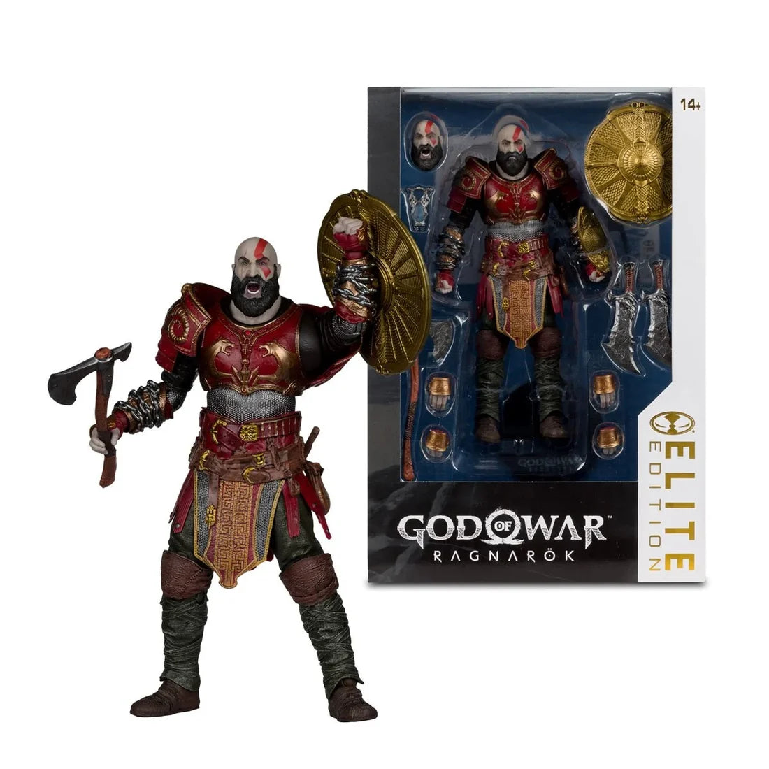McFarlane Elite Edition #14 God of War Ragnarök Kratos with Ares Armor 7-Inch Scale Deluxe Action Figure