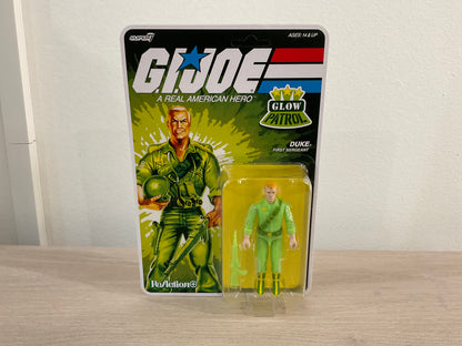 G.I. Joe Super7 ReAction+ Duke (Glow Patrol - Green) 4" Action Figure