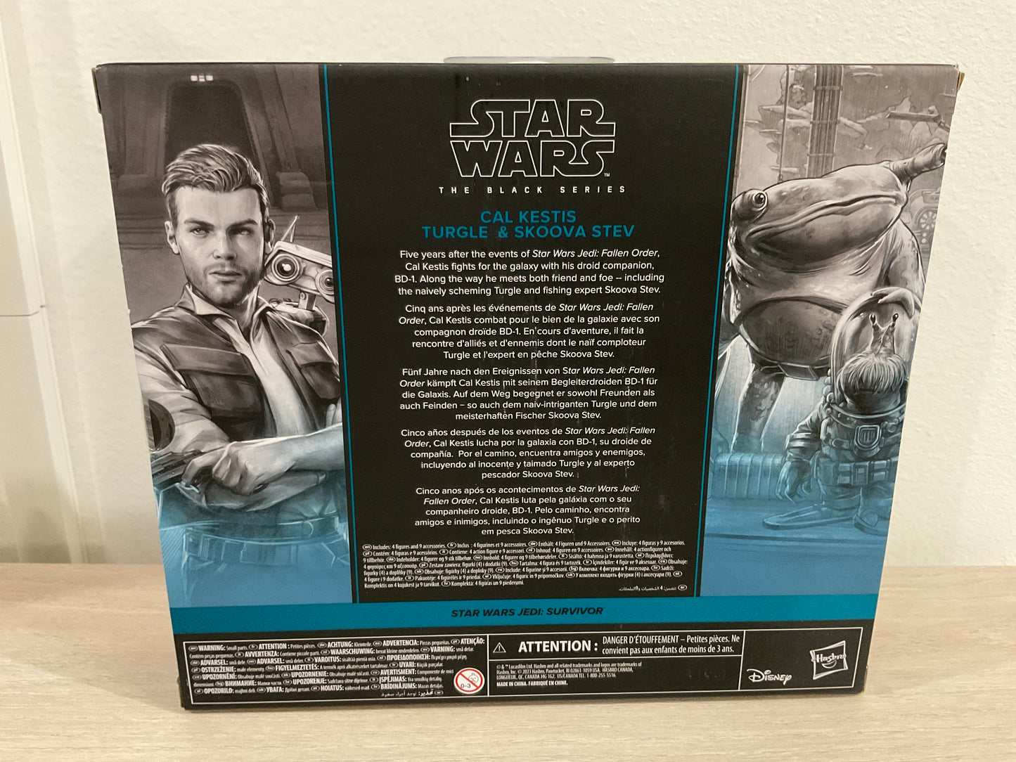 Star Wars The Black Series Cal Kestis, BD-1, Turgle & Skoova Stev – Jedi: Survivor Gaming Greats 6-Inch Action Figure Multipack