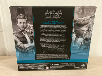 Star Wars The Black Series Cal Kestis, BD-1, Turgle & Skoova Stev – Jedi: Survivor Gaming Greats 6-Inch Action Figure Multipack