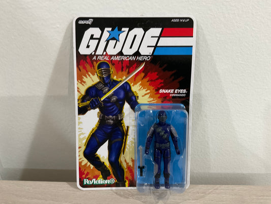 Super7 G.I. Joe Reaction+ Wave 03 (Cartoon) - Snake Eyes (Cartoon) Action Figure - Substandard Card 1