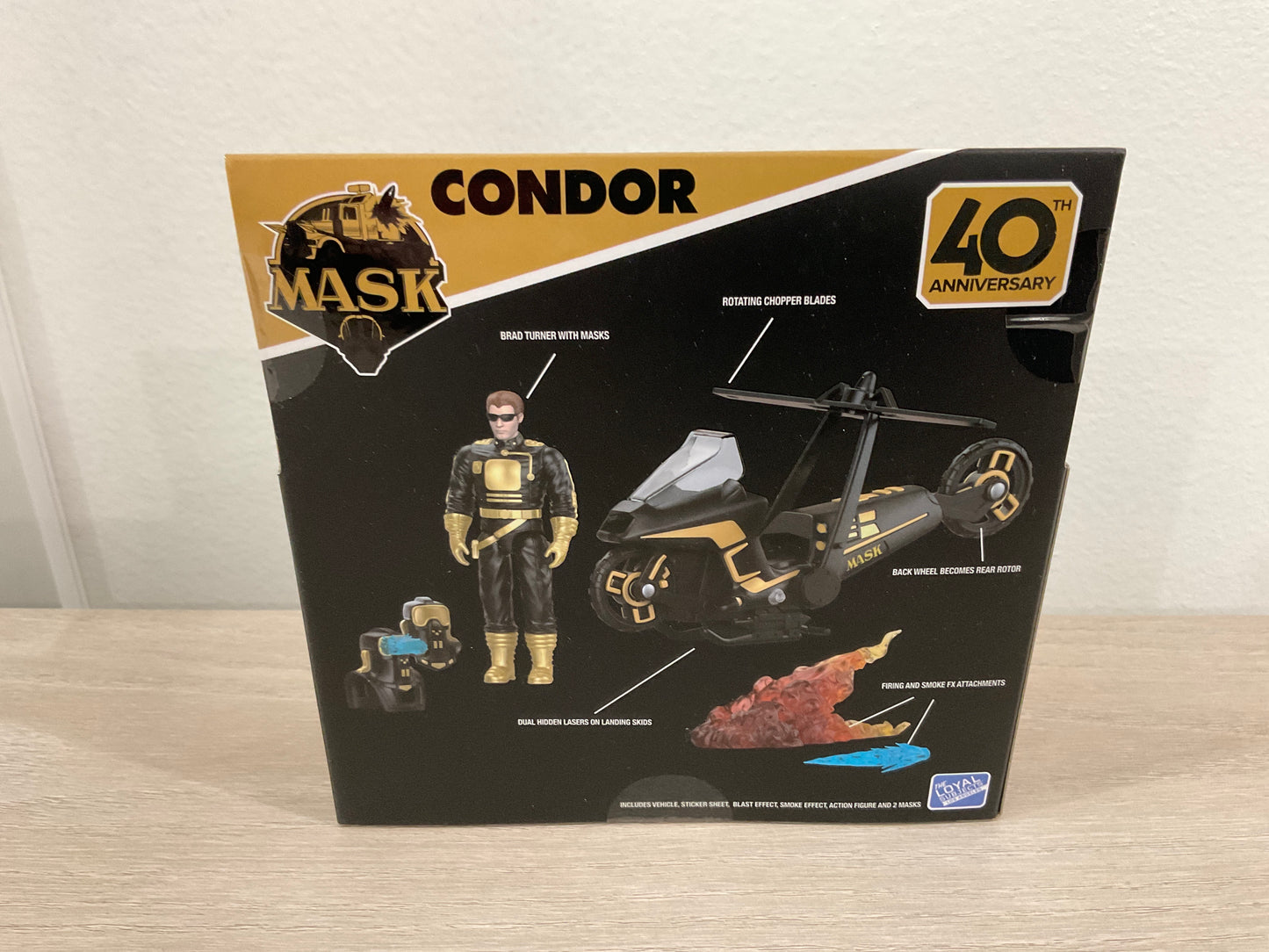 M.A.S.K. 40th Anniversary Condor Black & Gold Transforming Vehicle with Brad Turner