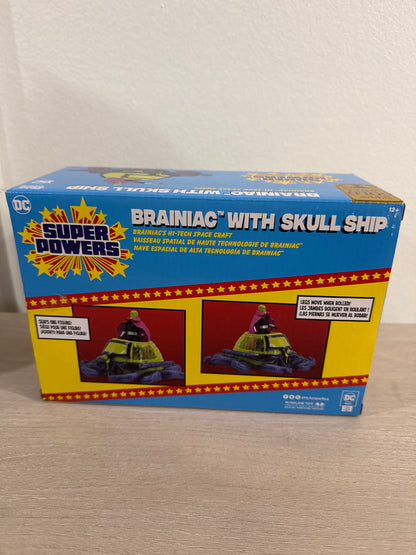 Brainiac w/Skull Ship: Panic in the Sky (DC Super Powers) Gold Label 4.5" Figure & Vehicle