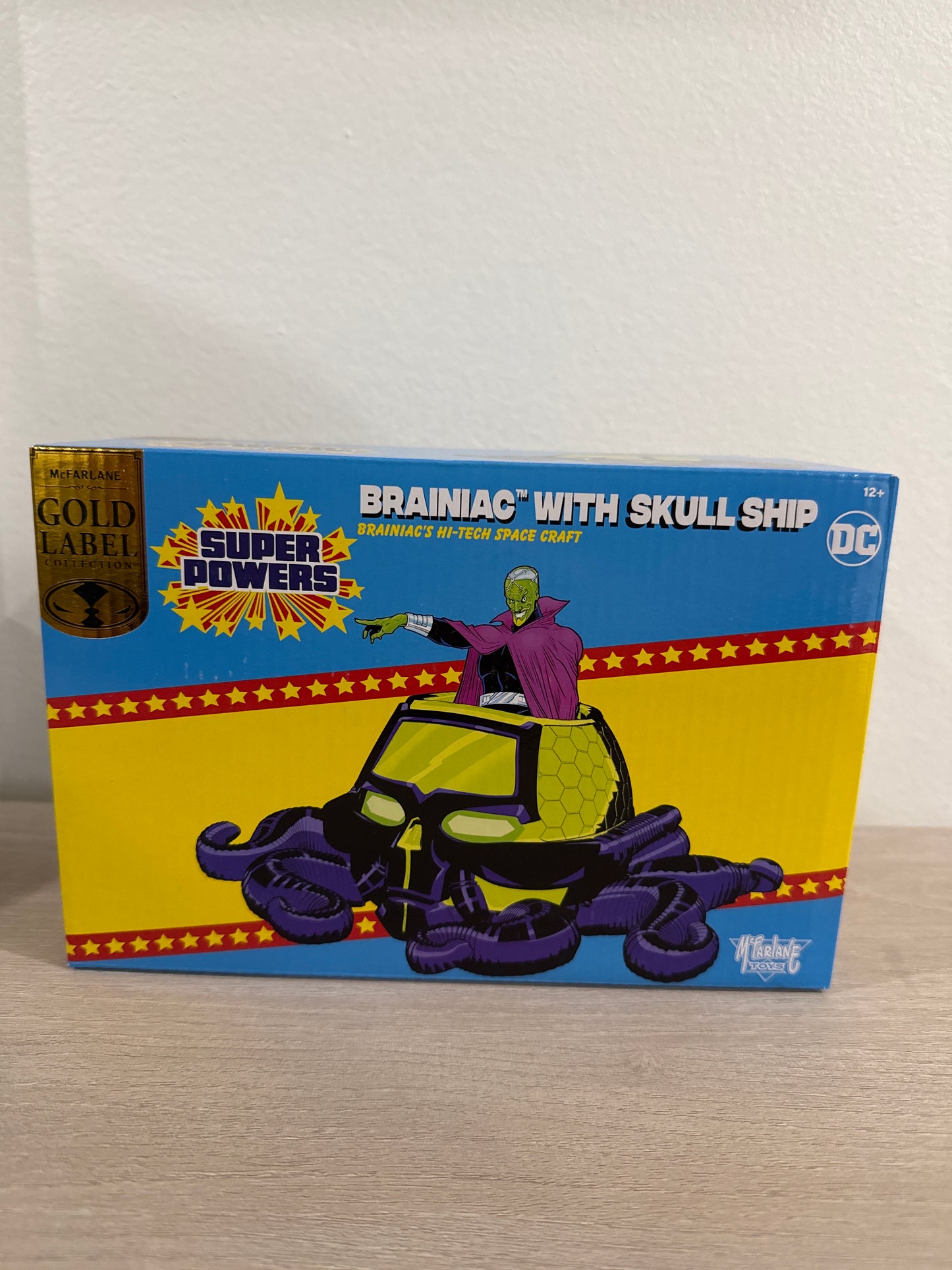 Brainiac w/Skull Ship: Panic in the Sky (DC Super Powers) Gold Label 4.5" Figure & Vehicle