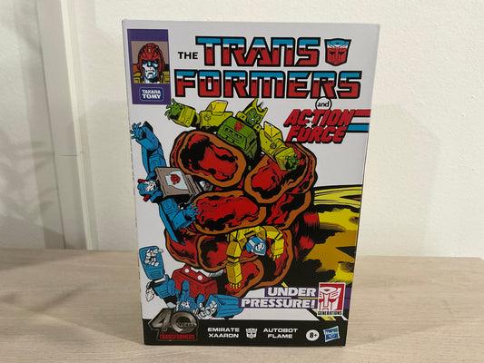 Transformers Generations 40th Anniversary Autobot Flame & Emirate Xaaron Comic Edition Exclusive Two-Pack