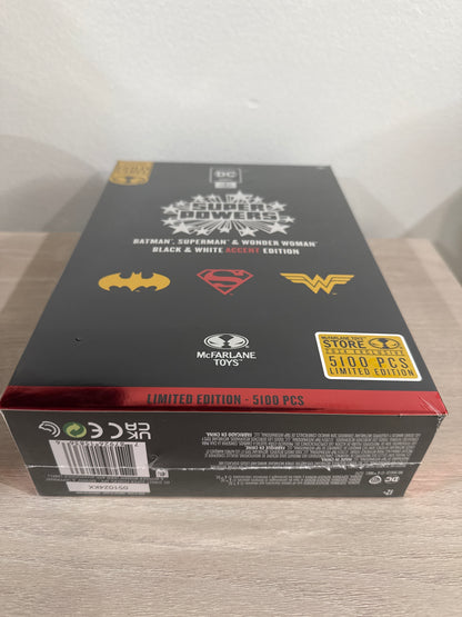 DC Super Powers Black & White Accent Edition Gold Label 3-Pack