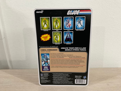 G.I. Joe Super7 ReAction+ Cobra Commander (Glow Patrol - Blue) 4" Action Figure