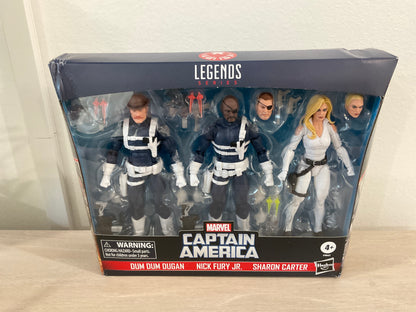 Marvel Legends Series S.H.I.E.L.D. 3-Pack – Dum Dum Dugan, Sharon Carter & Nick Fury Jr. 6" Figures (Damaged Packaging 4)