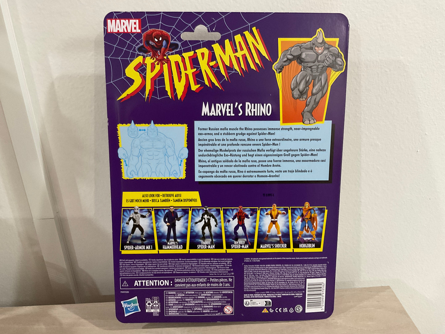 Marvel Legends Retro Collection — Marvel’s Rhino (Spider-Man) 6″ Figure - Re-Issue