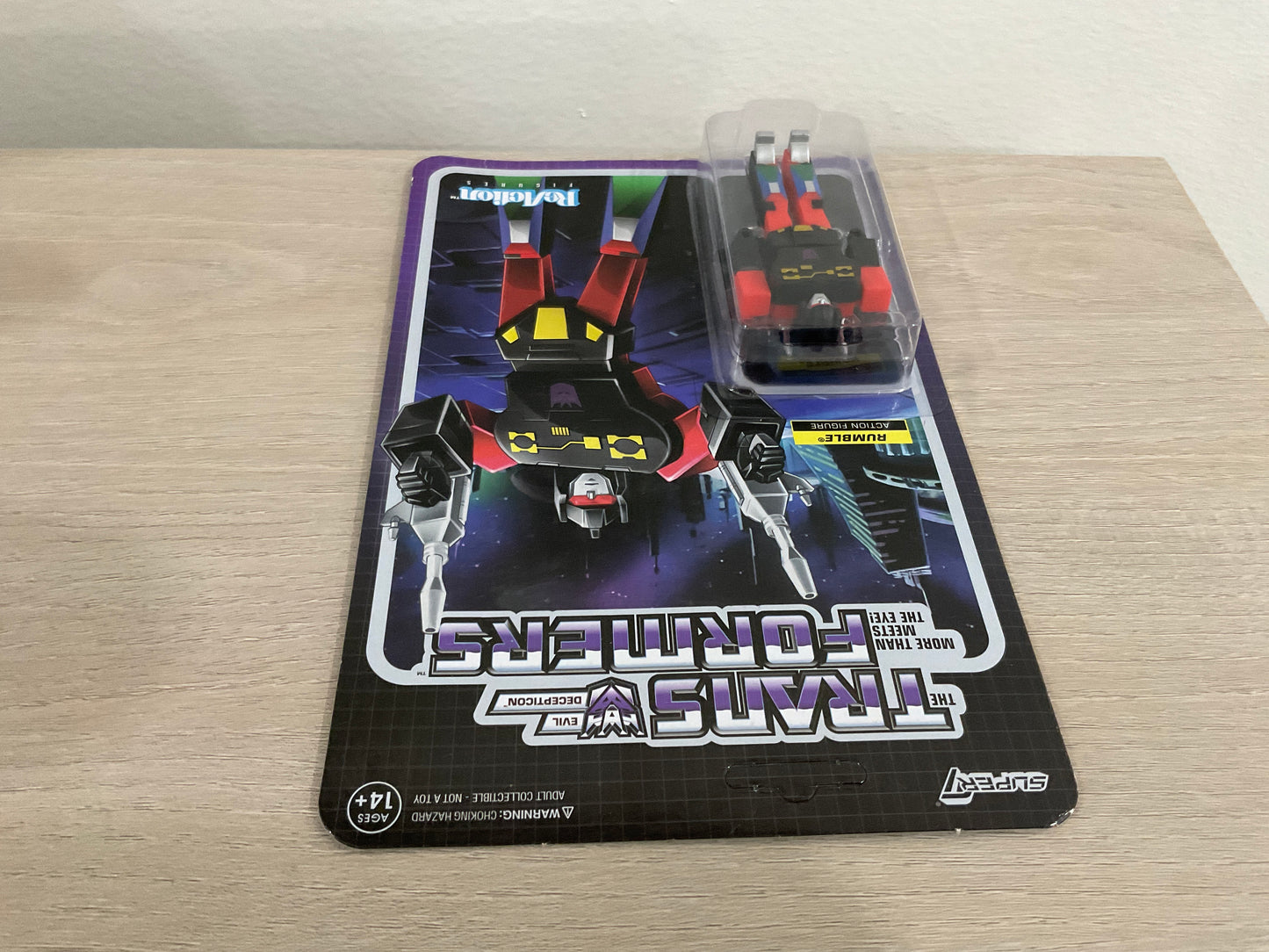 Super7 ReAction Transformers – Rumble (Red) 3.75-Inch Action Figure (Substandard)