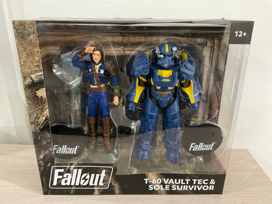 McFarlane Fallout T-60 Vault Tec & Sole Survivor 2-Pack 7-Inch Action Figures (Substandard Figure)