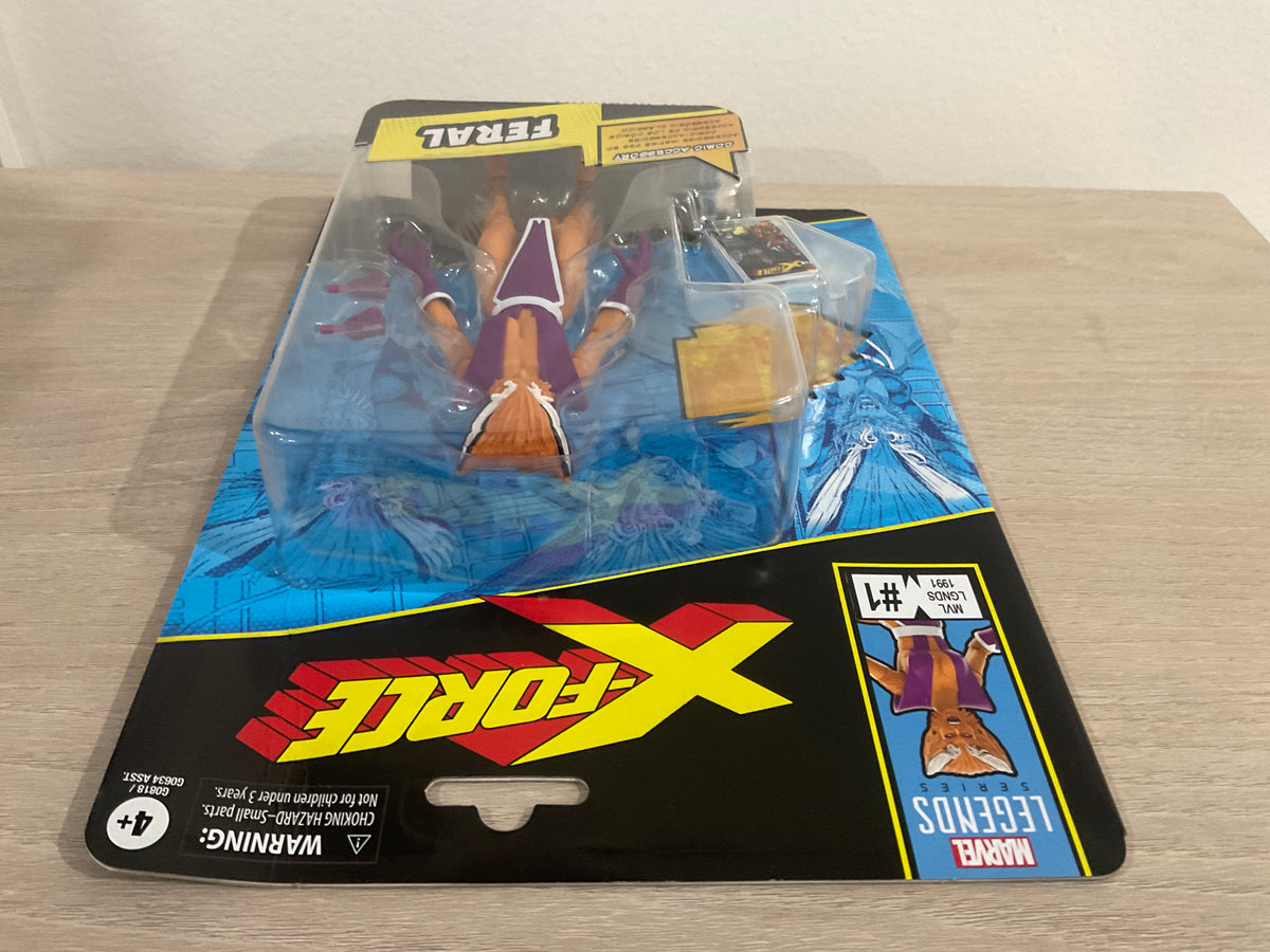Marvel Legends Series Feral (X-Force & X-Men Comics-Inspired) – 6-Inch Action Figure - Substandard Card 3 Copy)