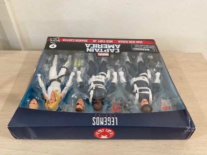 Marvel Legends Series S.H.I.E.L.D. 3-Pack – Dum Dum Dugan, Sharon Carter & Nick Fury Jr. 6" Figures (Damaged Packaging 4)