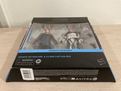Anakin Skywalker & Clone Captain Rex Action Figure Set – Star Wars The Black Series