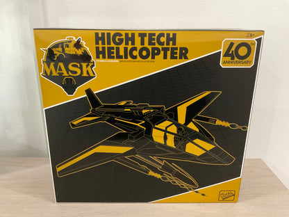 M.A.S.K. 40th Anniversary High Tech Helicopter Black & Gold Transforming Vehicle Set