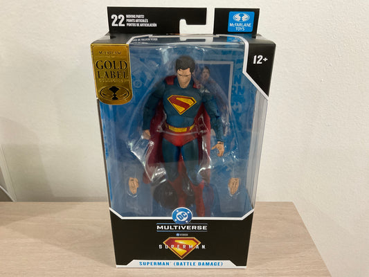 DC Multiverse Superman 2025 Battle Damage 7-Inch Action Figure – Gold Label (Superman Movie)