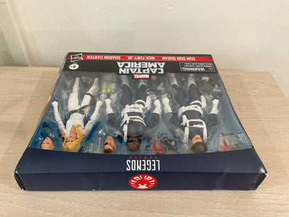 Marvel Legends Series S.H.I.E.L.D. 3-Pack – Dum Dum Dugan, Sharon Carter & Nick Fury Jr. 6" Figures (Damaged Packaging 3)