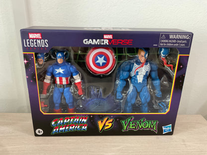Marvel Legends 6-Inch Captain America vs Venom – Gamerverse 2-Pack