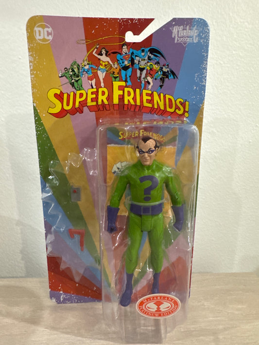 DC Retro Super Friends The Riddler 6-Inch Action Figure – Red Platinum Chase Edition