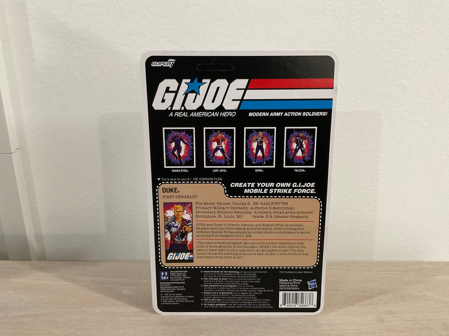 G.I. Joe Duke (America's 250th Anniversary) 3 3/4-Inch ReAction+ Figure
