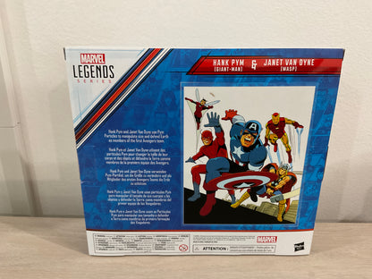 Avengers Marvel Legends Series Hank Pym (Giant-Man) & Janet Van Dyne (Wasp) 6-Inch Action Figure 2-Pack