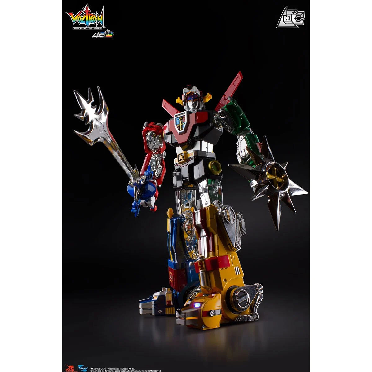 Toynami Voltron 40th Anniversary Gift Set Light-Up Sound Base Deluxe Collectible