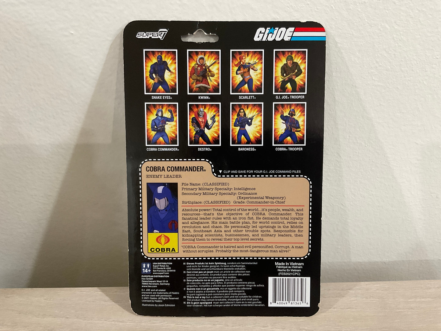 G.I. Joe ReAction+ Cobra Commander (Cartoon) 3.75-Inch Action Figure – Super7 (Substandard 1)