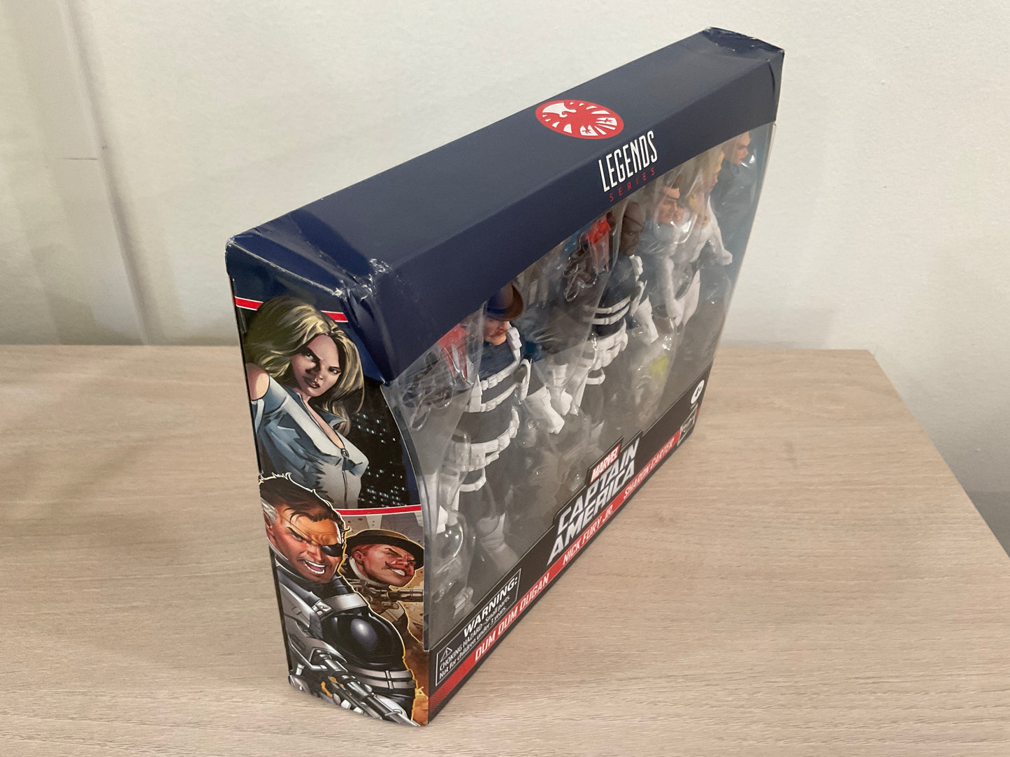Marvel Legends Series S.H.I.E.L.D. 3-Pack – Dum Dum Dugan, Sharon Carter & Nick Fury Jr. 6" Figures (Damaged Packaging 2)