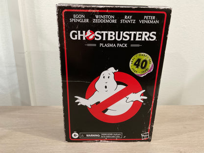 Ghostbusters Plasma Pack O-Ring Action Figure Set 40th Anniversary 3.75-In Hasbro (Substandard Box)