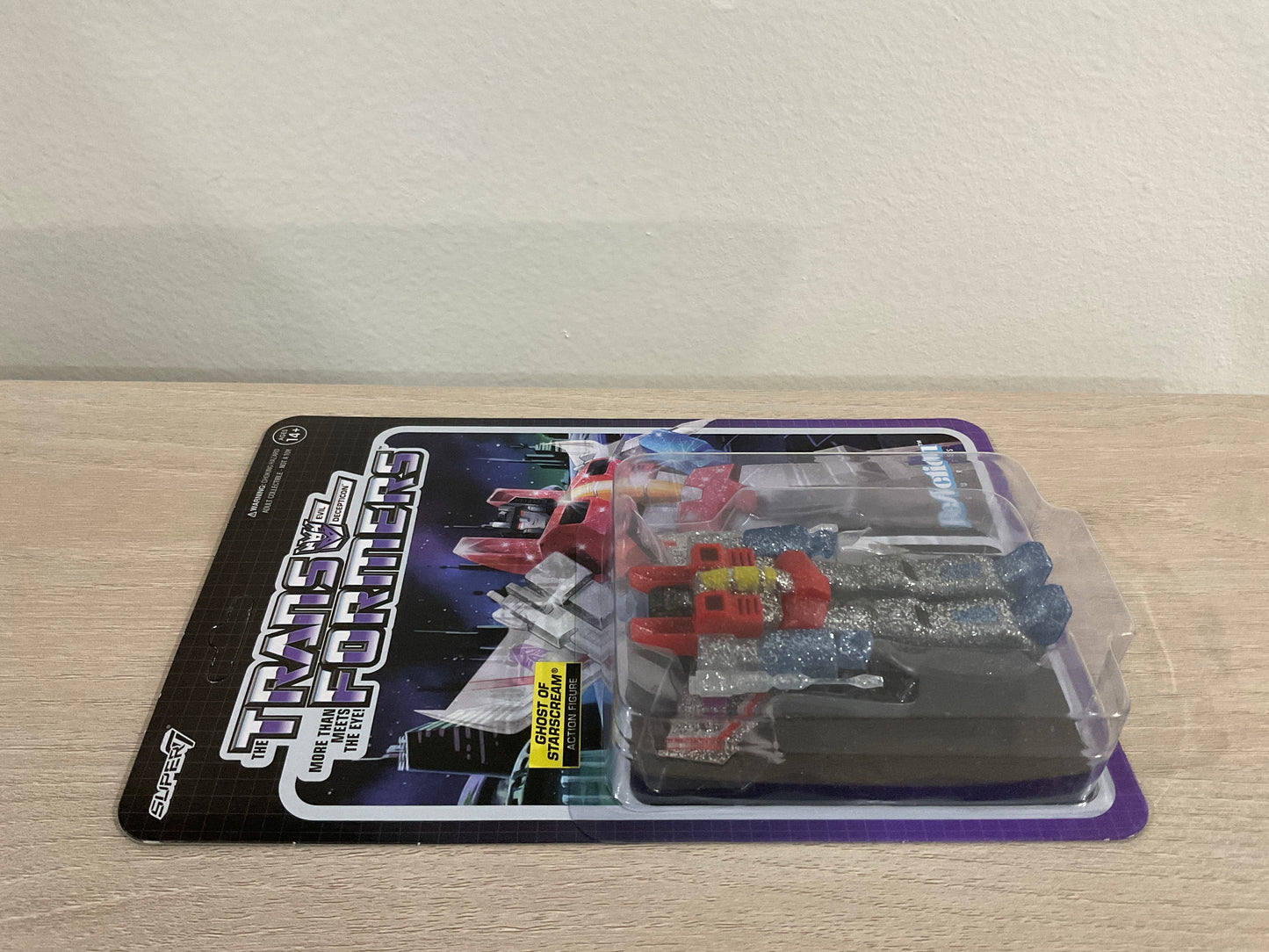Super7 Transformers Ghost of Starscream Translucent Glitter ReAction 3.75-Inch Figure