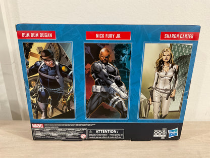 Marvel Legends Series S.H.I.E.L.D. 3-Pack – Dum Dum Dugan, Sharon Carter & Nick Fury Jr. 6" Figures (Damaged Packaging 8)