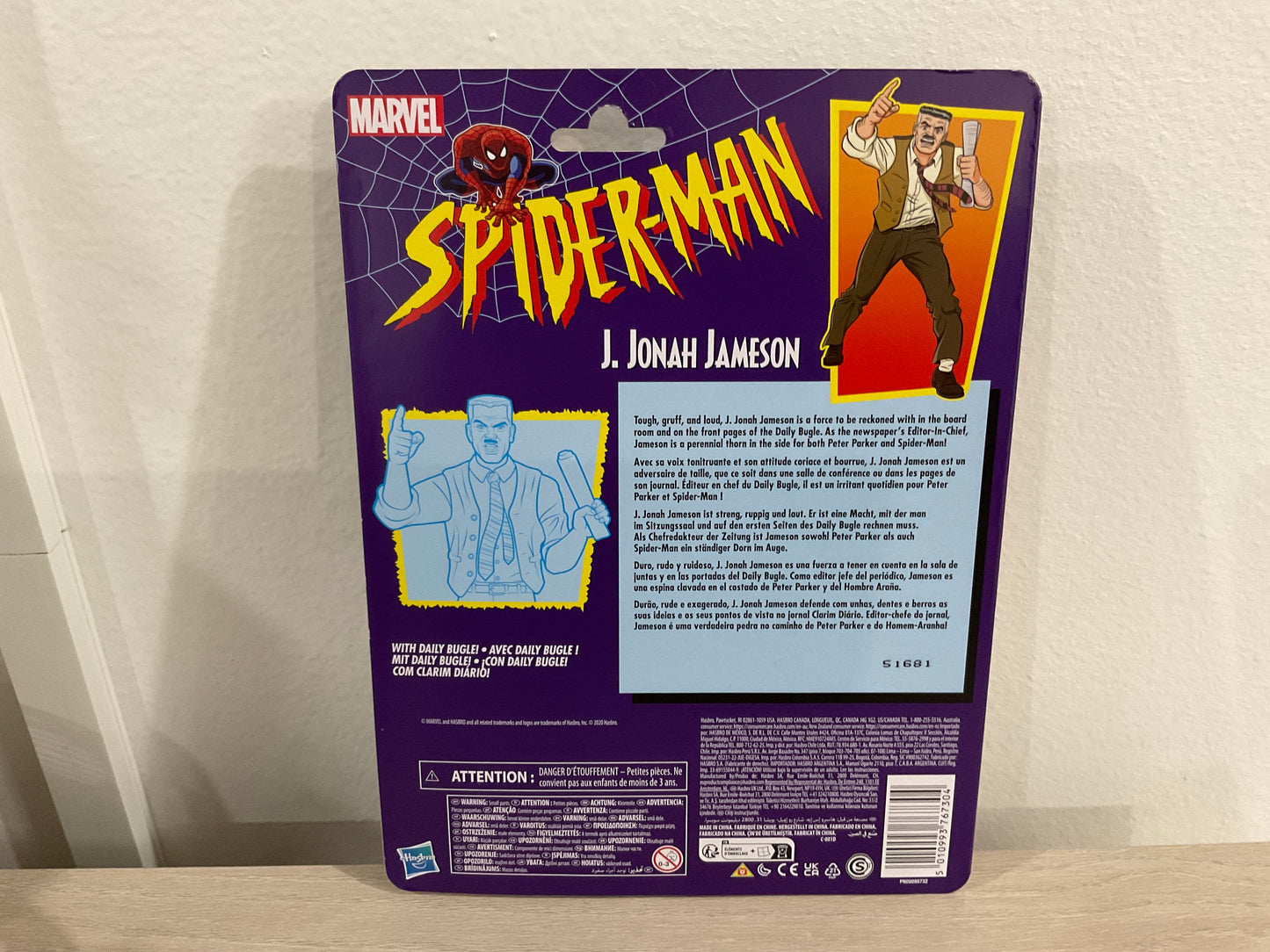 Marvel Legends Retro Collection — J. Jonah Jameson (Animated-Style Retro Carded) 6″ Figure - Re-Issue
