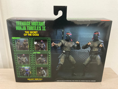 TMNT Secret of the Ooze Foot Soldier 7-In 2-Pack with Weapons Rack NECA