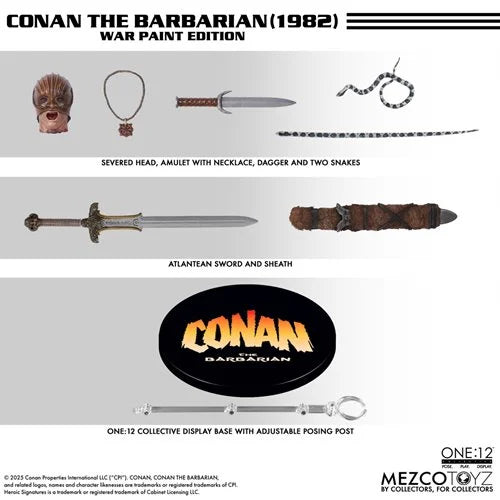 Mezco One:12 Collective Conan the Barbarian (1982) War Paint Edition 1:12 Scale Action Figure