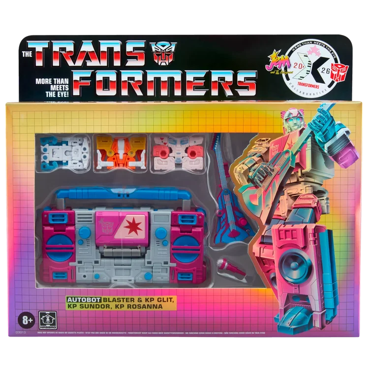 Transformers x Jem and the Holograms Autobot Blaster & KP Cassettes – SDCC 2026 Exclusive