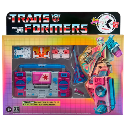 Transformers x Jem and the Holograms Autobot Blaster & KP Cassettes – SDCC 2026 Exclusive