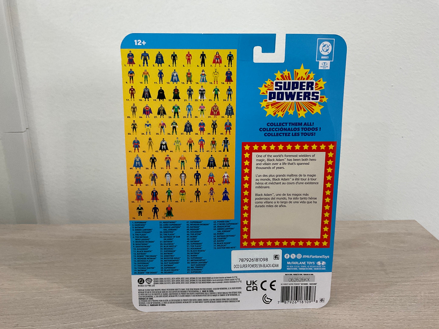 DC Super Powers Black Adam 4 1/2-Inch Scale Action Figure Substandard Card